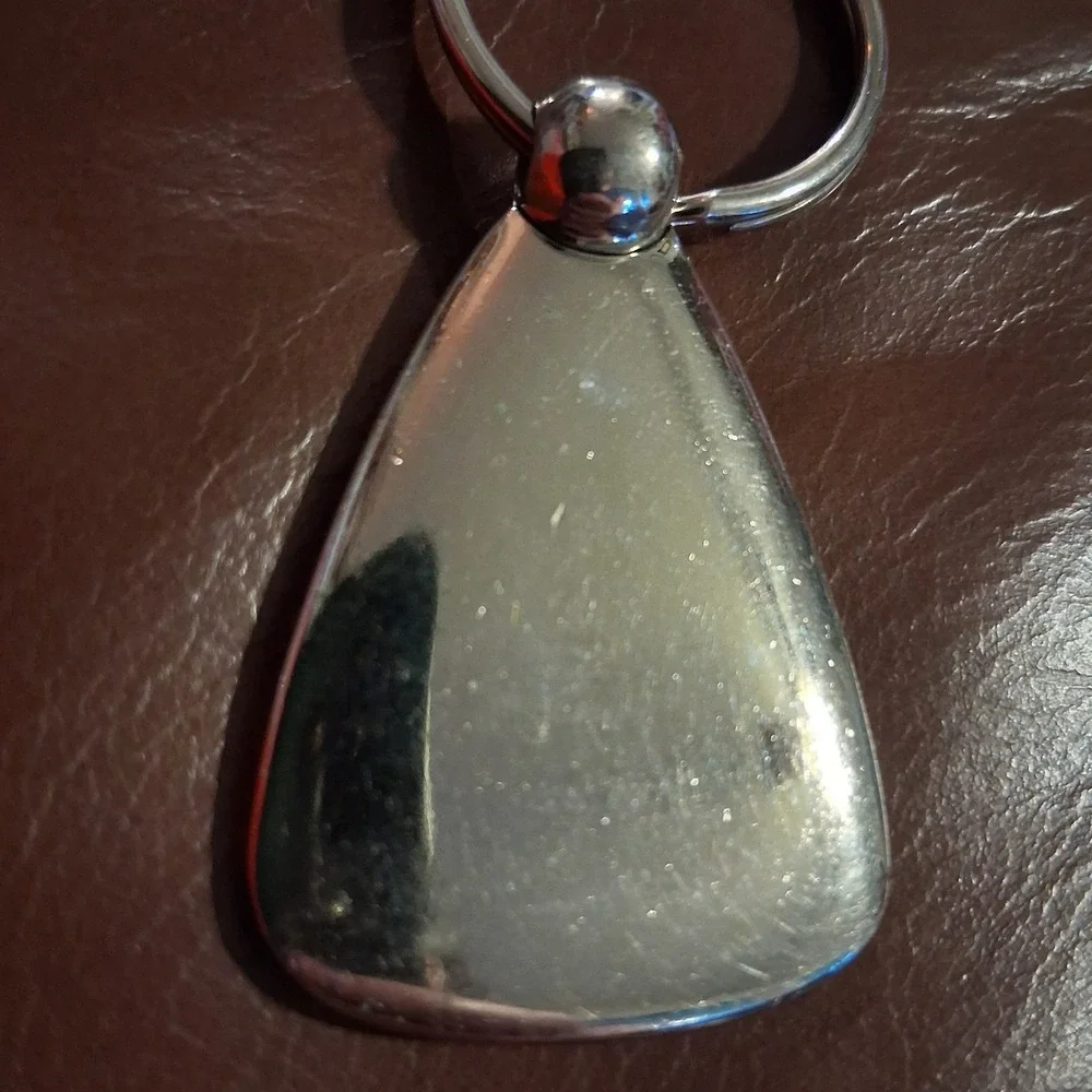 Vintage 90s Porsche Automotive Car Chrome And Nickel Finish Keychain Fair